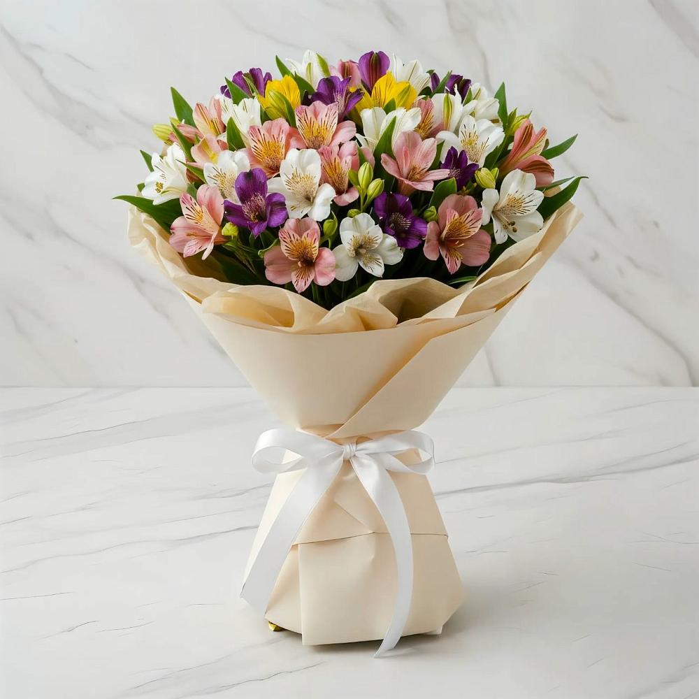 Букет цветов из: Альстромерии в Мандрово