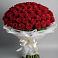 Букет 101 Красная роза Блэк Мэджик в Мандрово