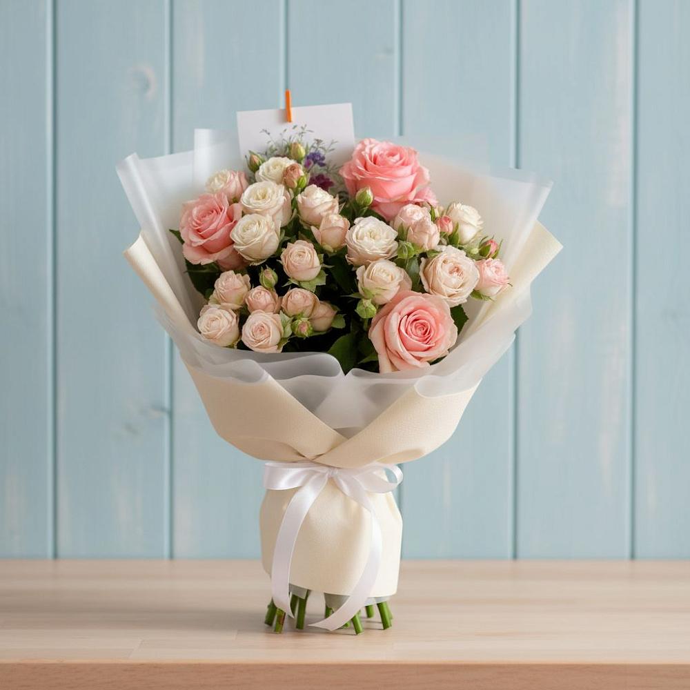 Букет цветов из: Розы в Мандрово