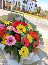 Букет цветов из:  Герберы #REPLACE_PRED# Мандрово