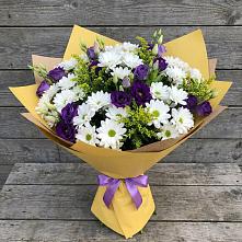Букет цветов из:  Ирисы, Хризантемы и Ромашки в Мандрово