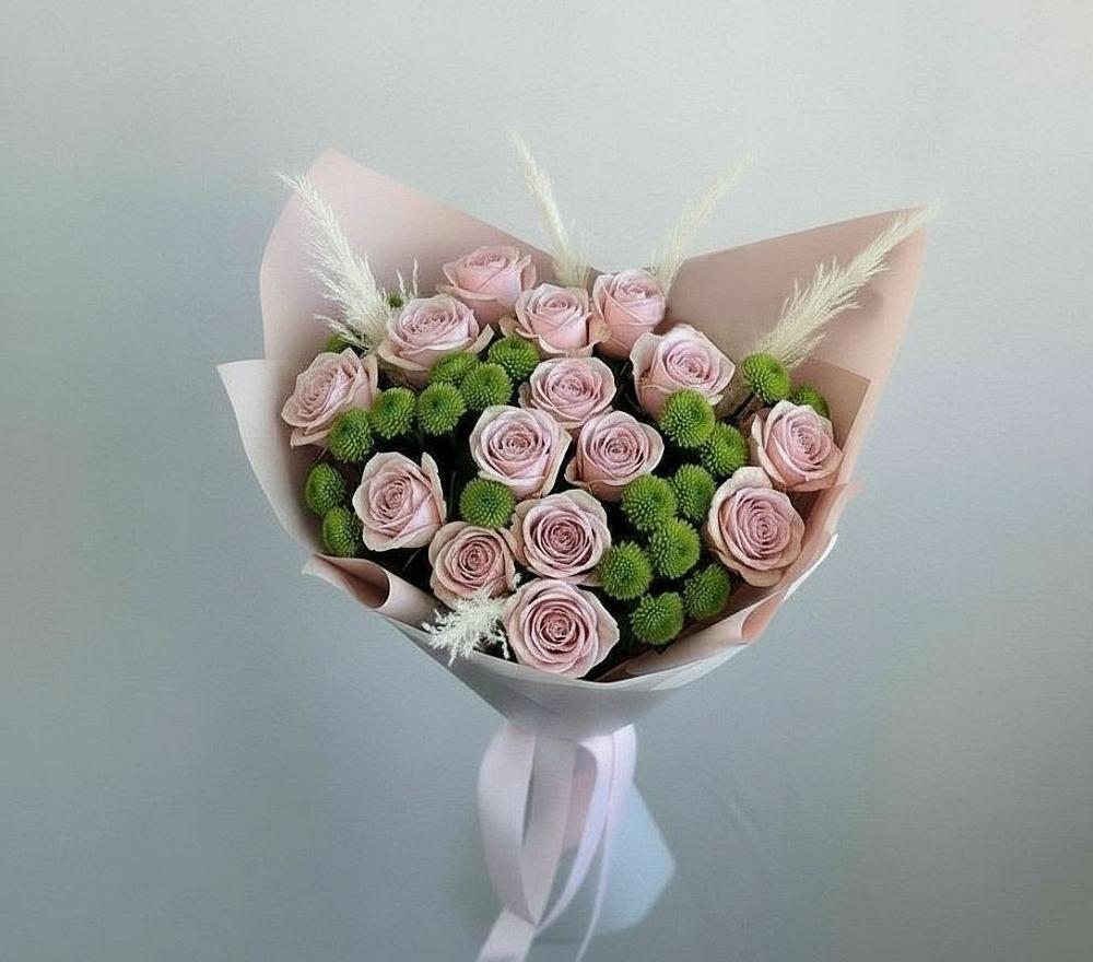 Букет цветов из: Розы и Хризантемы в Мандрово