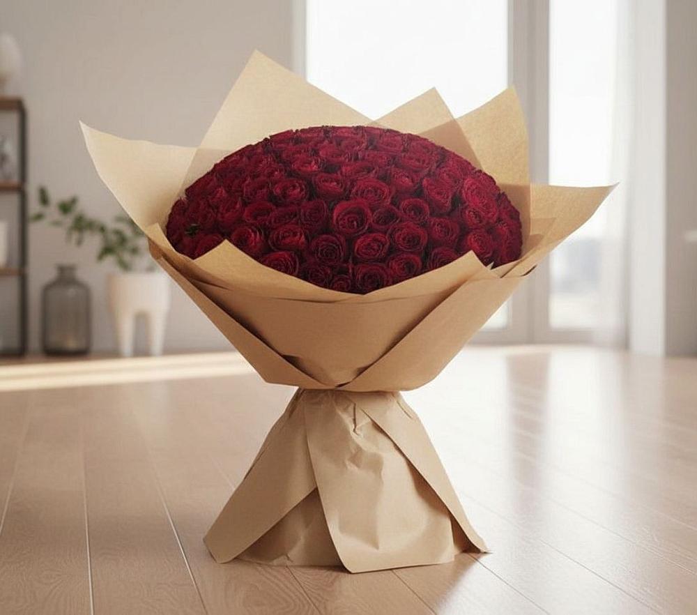 Букет 101 Красная роза в Мандрово