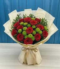 Букет цветов из:  Розы и Хризантемы в Мандрово